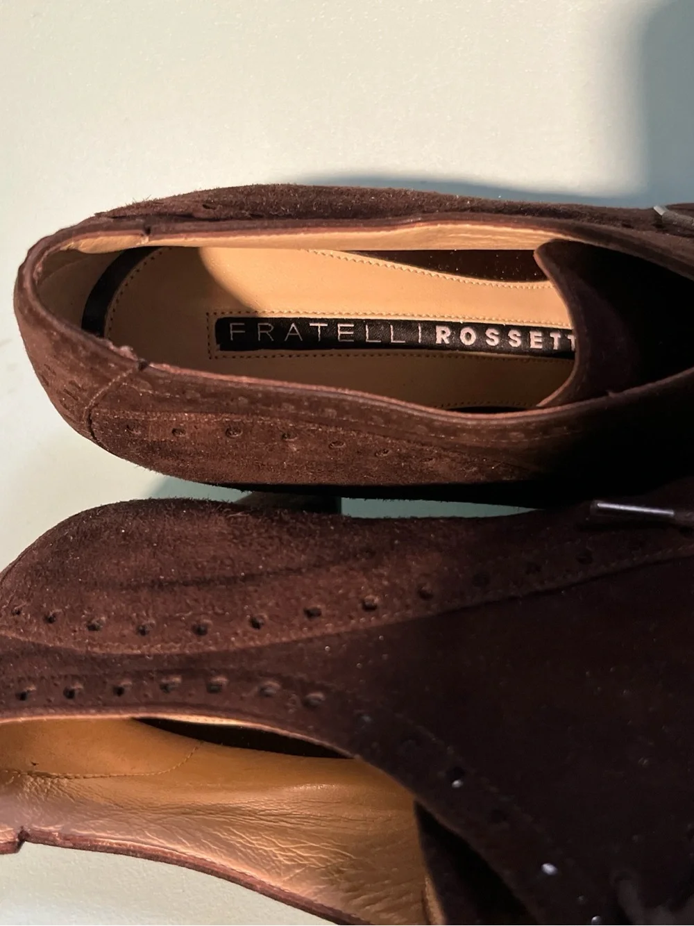 Fratelli Rossetti Suede Heel Wingtips